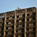 La tour Grenfell ravagée par l'incendie. D. R.